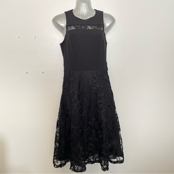 Black Lace Sleeveless Dress - Picture 3 of 8